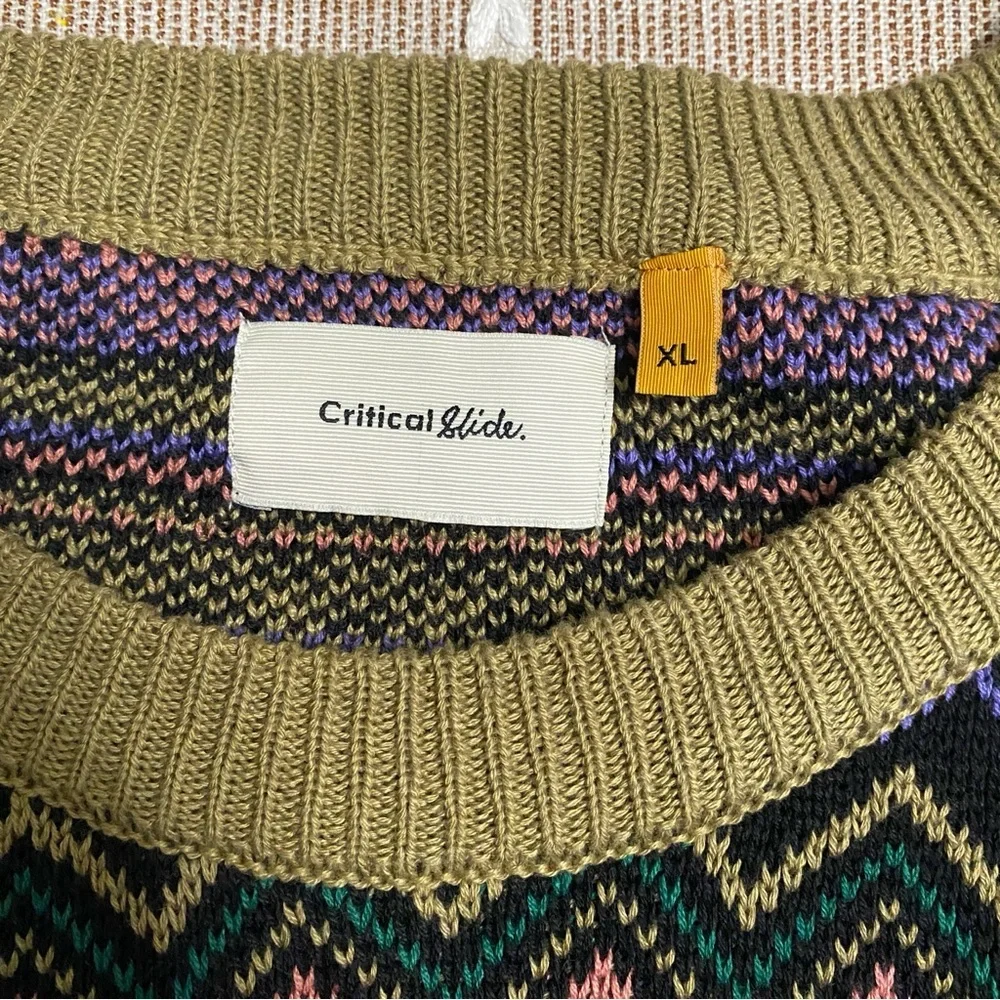 Critical Slide Society Fair Isle Trader Crew Neck Sweater